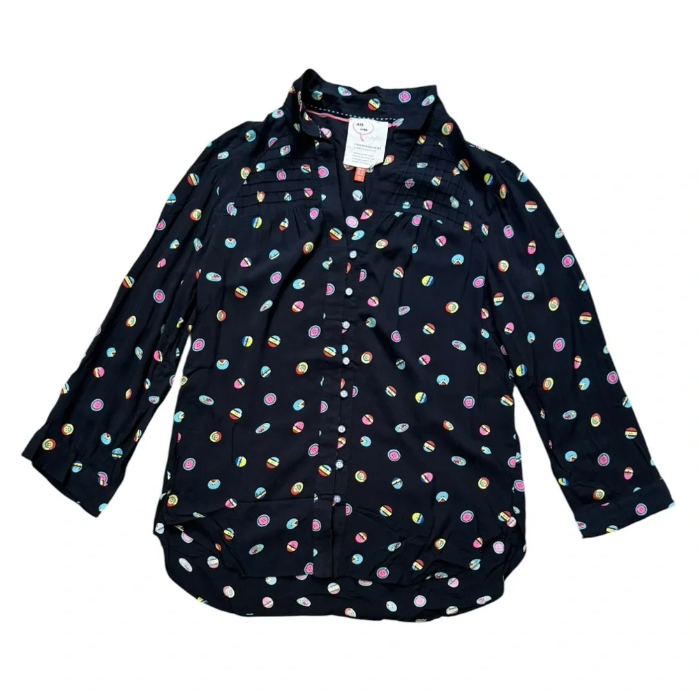 Anthropologie 13 of 52 Conversations Button Down Blouse size 6